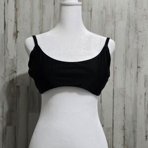 Aerie Black Scoop Bikini Swim Top Size XL